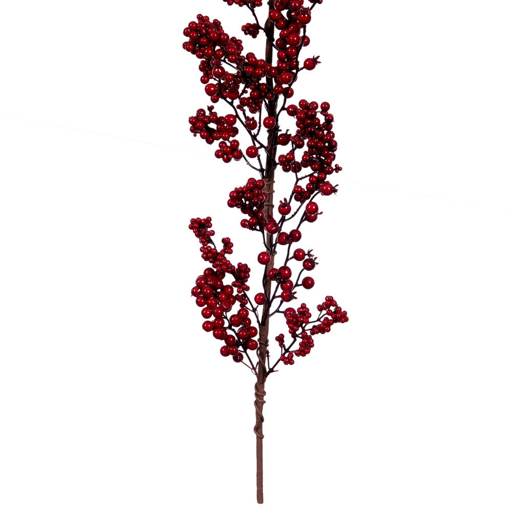 Vickerman 22" Artificial Red Outdoor Weather Resistant Berry Spray 6 sprays per pack.