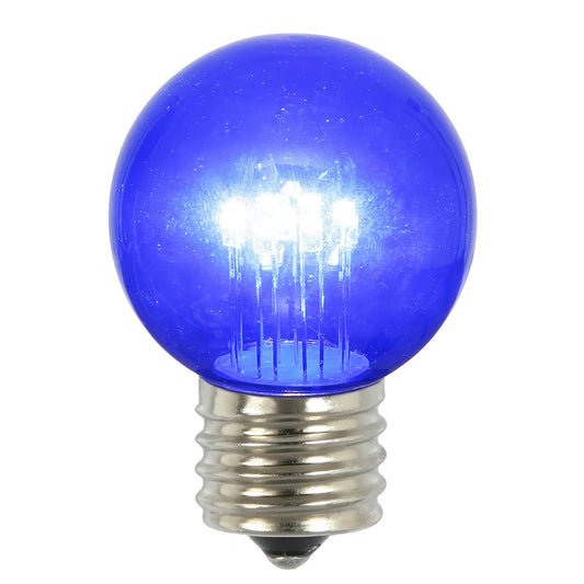 Vickerman Blue Glass G50 Transparent LED Replacement Bulb 5 per Box