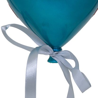 Vickerman 7.5" Turquoise Dot Balloon Christmas Ornament 3 per Bag