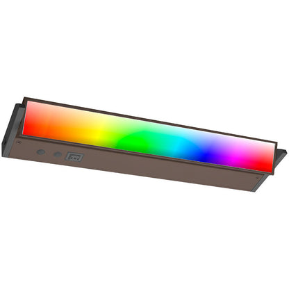 Westgate 12In Adj. Head Under Cab. 3Cct + 9 RGB Modes, Push-Button Control, Cords Incl., Bronze, Undercabinet Lighting, 5W, 275 Lumens, 30K/40K/50K + RGB, Bonze Finish None