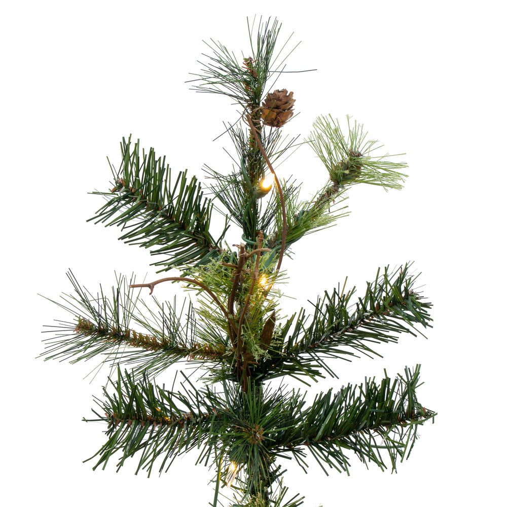 Vickerman 4.5' Mixed Country Pine Artificial Christmas Tree Warm White Dura-Lit® LED Lights