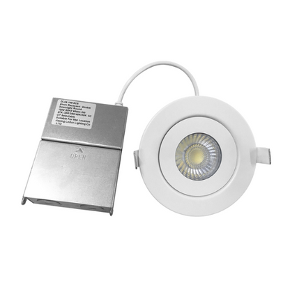 Euri Lighting DLC4G-9W105se Commercial LED CA Compliant 65-Watt Equivalent 4” Gimbal Downlight with Junction Box 5 Color Selectable Dimmabl