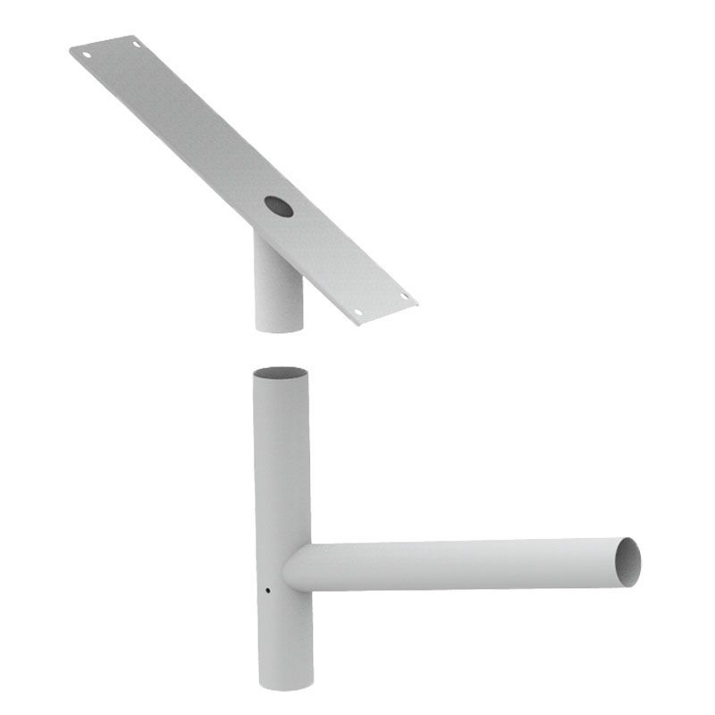 Westgate Pole Mounting Arm For Split Solar Lights, Outdoor Lighting, Grey  Finish