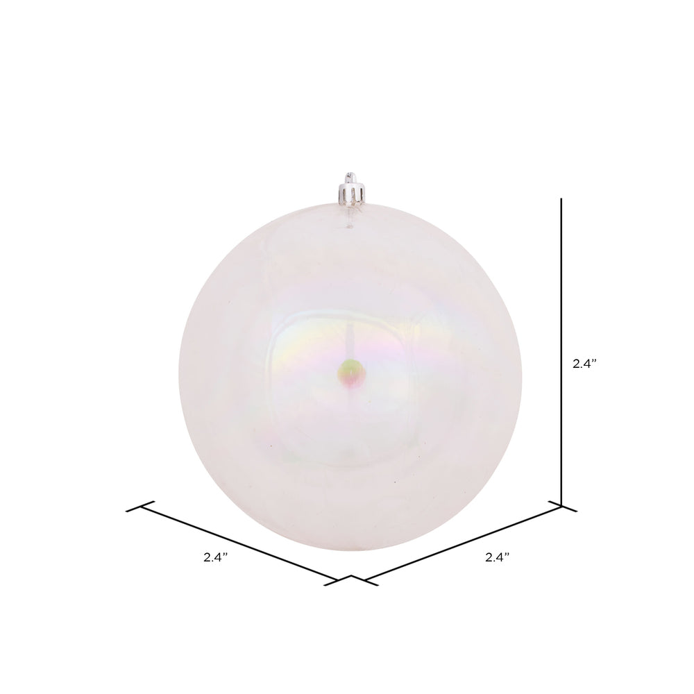 Vickerman 2.4" Clear Iridescent Ball Ornament 24 per Bag