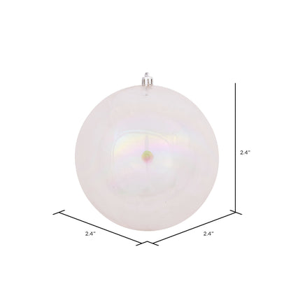 Vickerman 2.4" Clear Iridescent Ball Ornament 24 per Bag