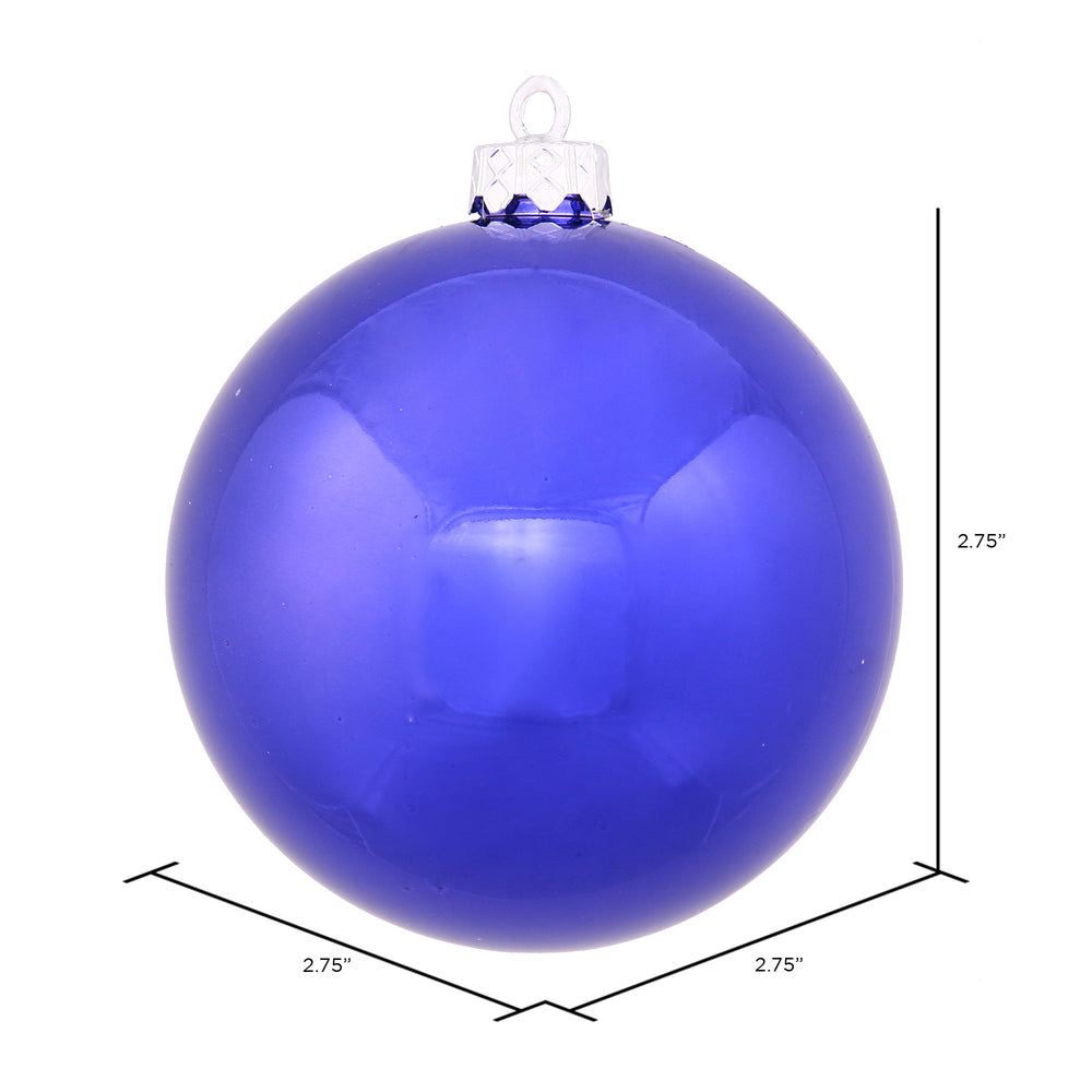 Vickerman 2.75" Cobalt Shiny Ball Ornament 12 per Bag