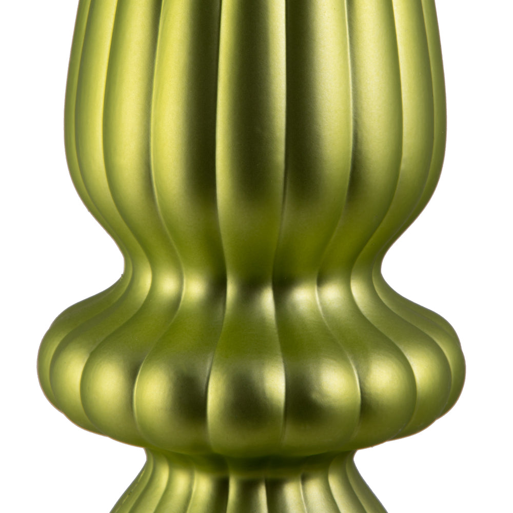 Vickerman 14" Lime Matte Finial Drop Christmas Ornament UV Treated with Wired Cap 2 per bag