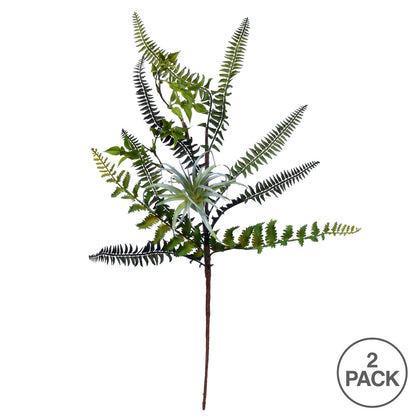 Vickerman 20" Artificial Green Fern Pick 2/pk