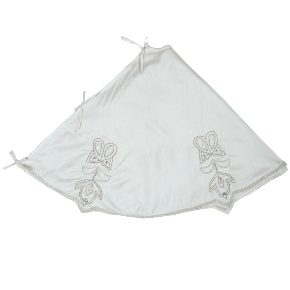 Vickerman Decorative 60" Pointed Beaded Tree Skirt