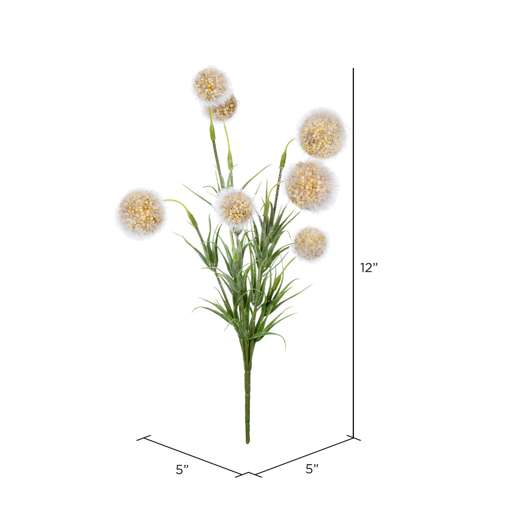 Vickerman 12" Artificial Yellow Pom Pom Bush Assortment 6 per Bag