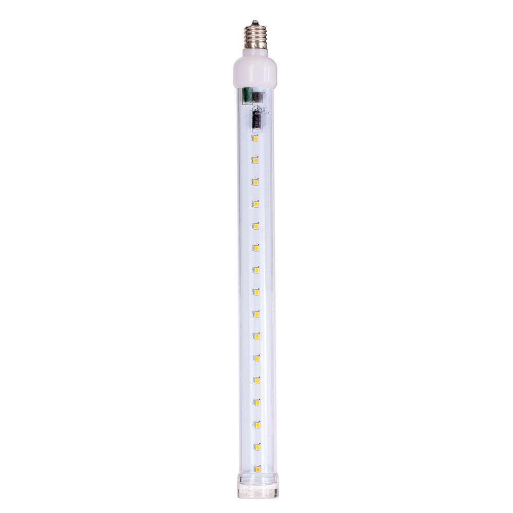 Vickerman 5 Pack of 12" Warm White LED SnowFall Tube Bulb C9-E17 Nickel Base.