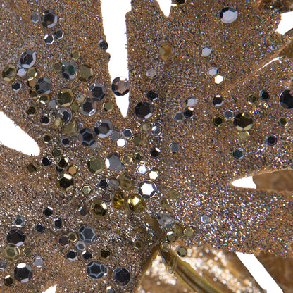 Vickerman 38" Champagne Maple Leaf Artificial Christmas Teardrop Unlit