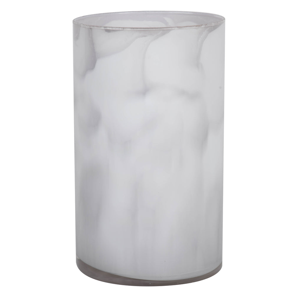 Vickerman 10" Crystal Gray Cylinder Glass Container