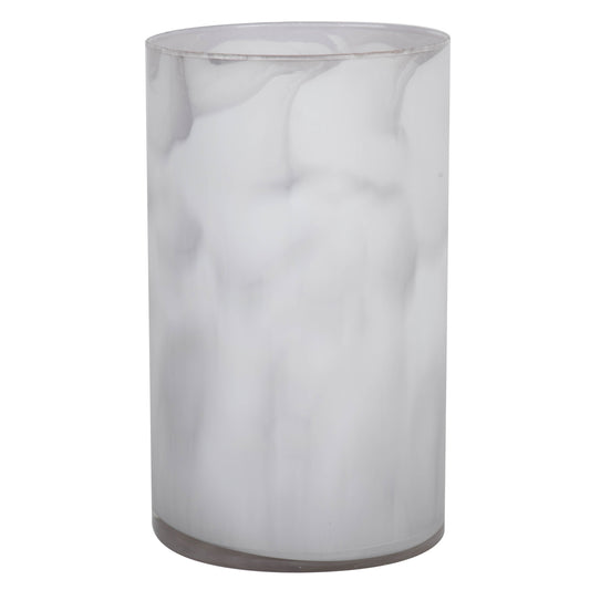 Vickerman 10" Crystal Gray Cylinder Glass Container