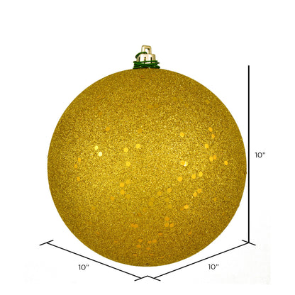 Vickerman 10" Medallion Gold Sequin Ball Ornament