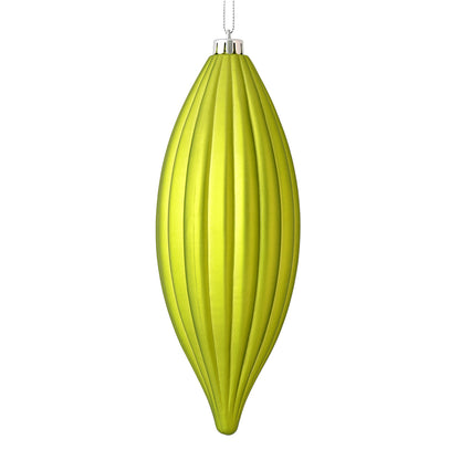 Vickerman 8" Lime Matte Line Finial Ornament Pack of 4