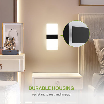 ASD Lighting LED Wall Sconce 12inch 12W 120V Triac 2700/3000/3500/4000/5000K Black UL