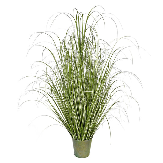 Vickerman 48" Artificial Potted Native Green Grass.