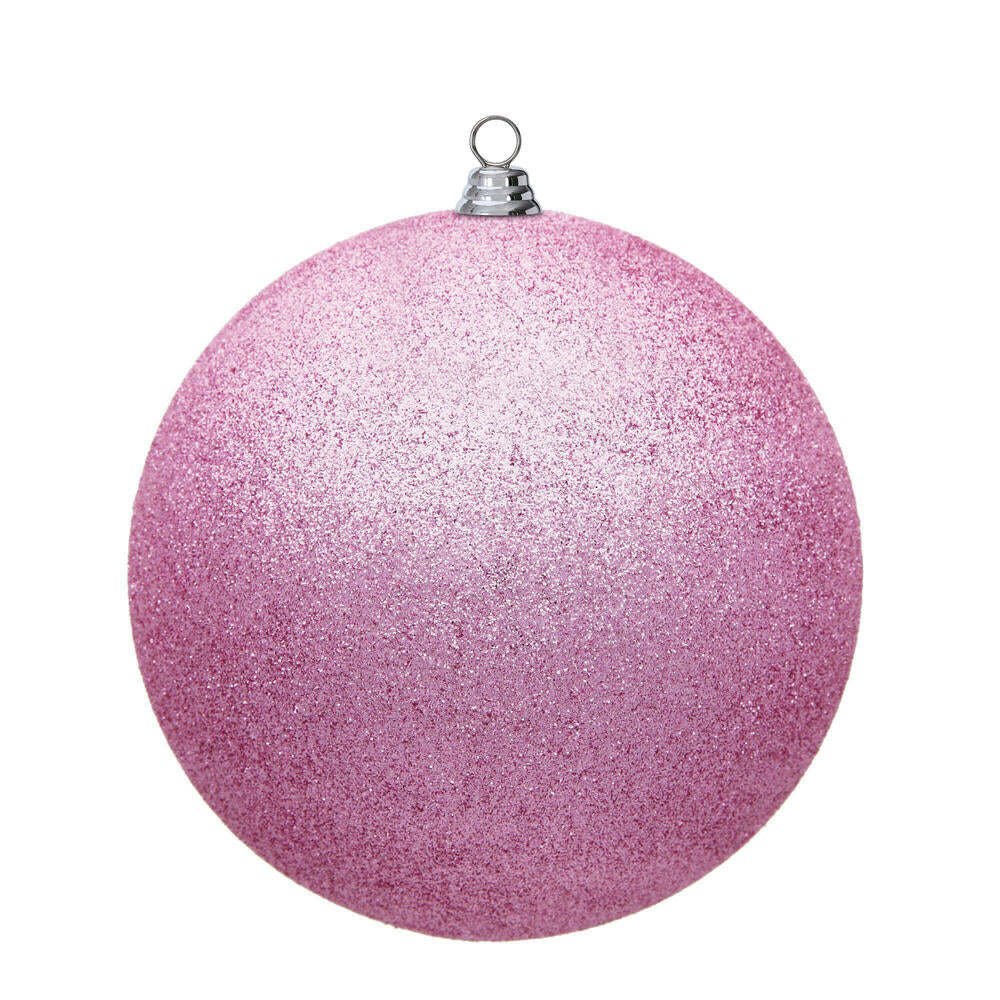 Vickerman 15.75" Pink Glitter Ball Christmas Ornament