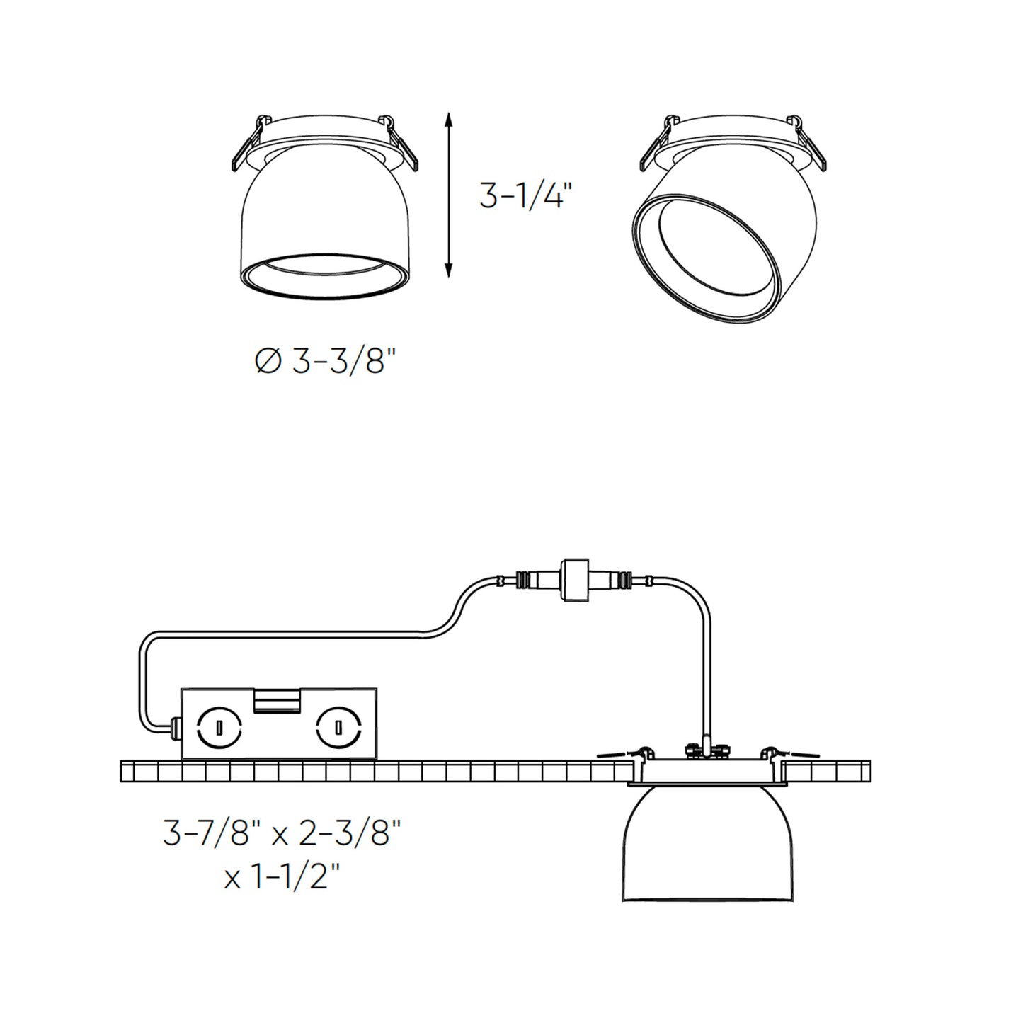Dals Lighting Horus 3" Gimbal Downlight - CCT Selectable - 120V