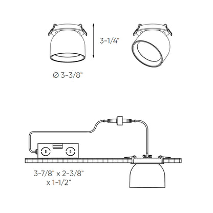 Dals Lighting Horus 3" Gimbal Downlight - CCT Selectable - 120V