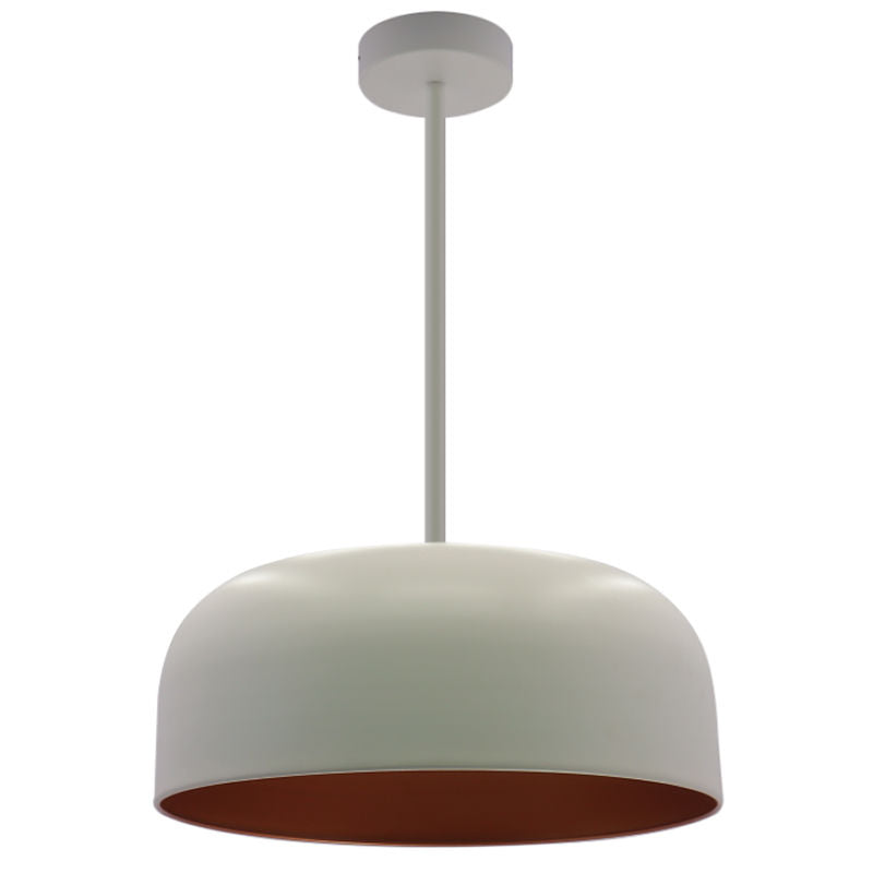 Westgate 24In Integrated LED Pan Pendant 6Ft Adj. Rod Down 40W 2800 Lumens C90 5Cct Wh/Gld, Residential Lighting, 40W, 2800 Lumens, 27K/30K/35K/40K/50K, White Finish, TRIAC Dimming