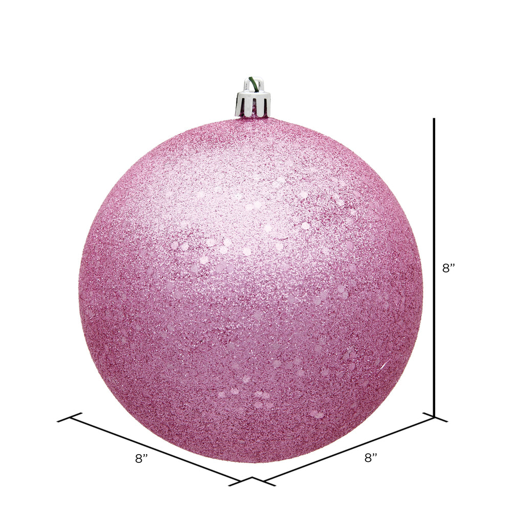 Vickerman 8" Pink Sequin Ball Ornament