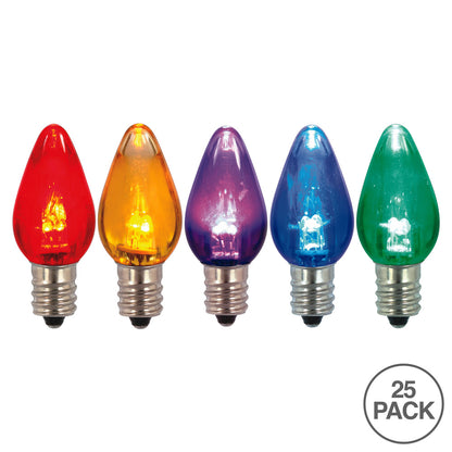 Vickerman C7 Transparent LED Multi-color Dimmable Bulb 25 Bulbs per bag