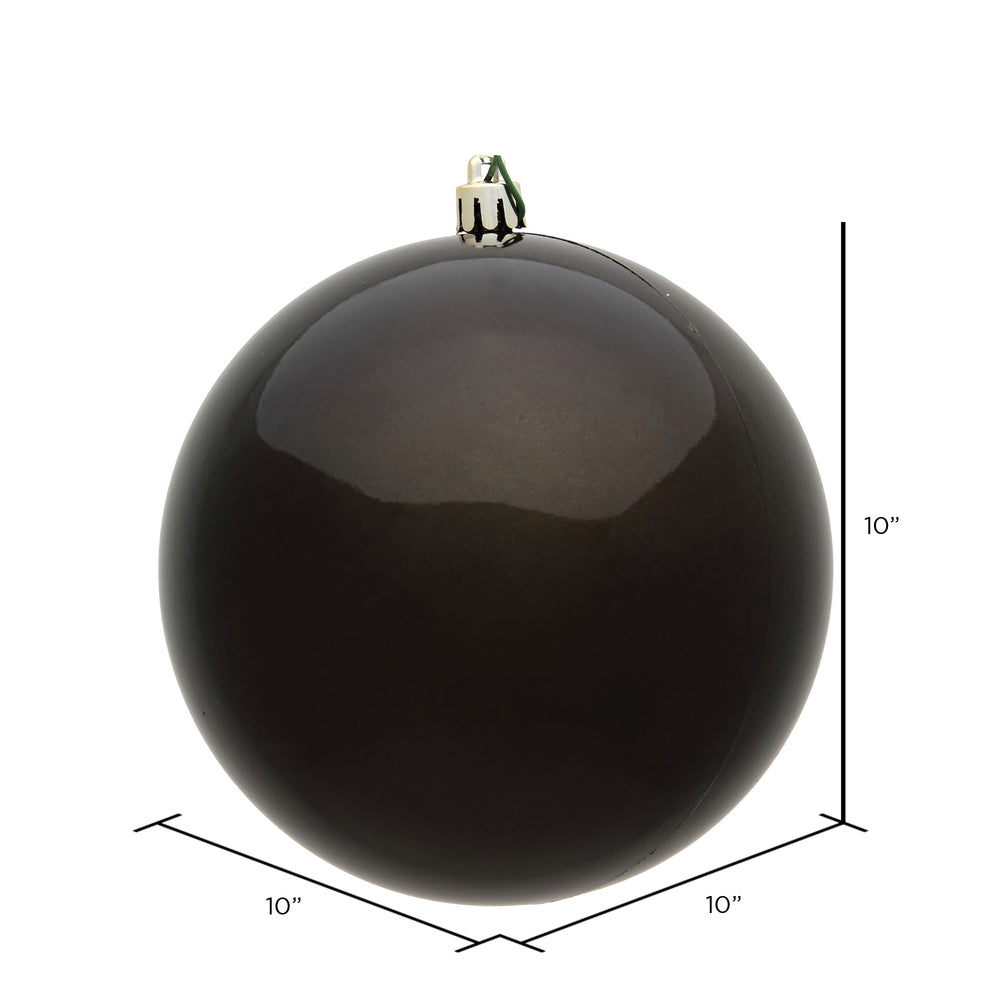 Vickerman 10" Gunmetal Shiny Ball Ornament