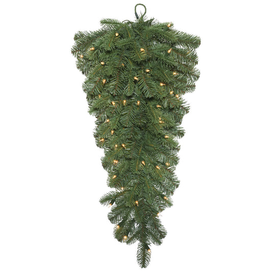 Vickerman 32" Grand Noble Spruce Artificial Christmas Tear Drop Clear Dura-lit Incandescent Mini Lights
