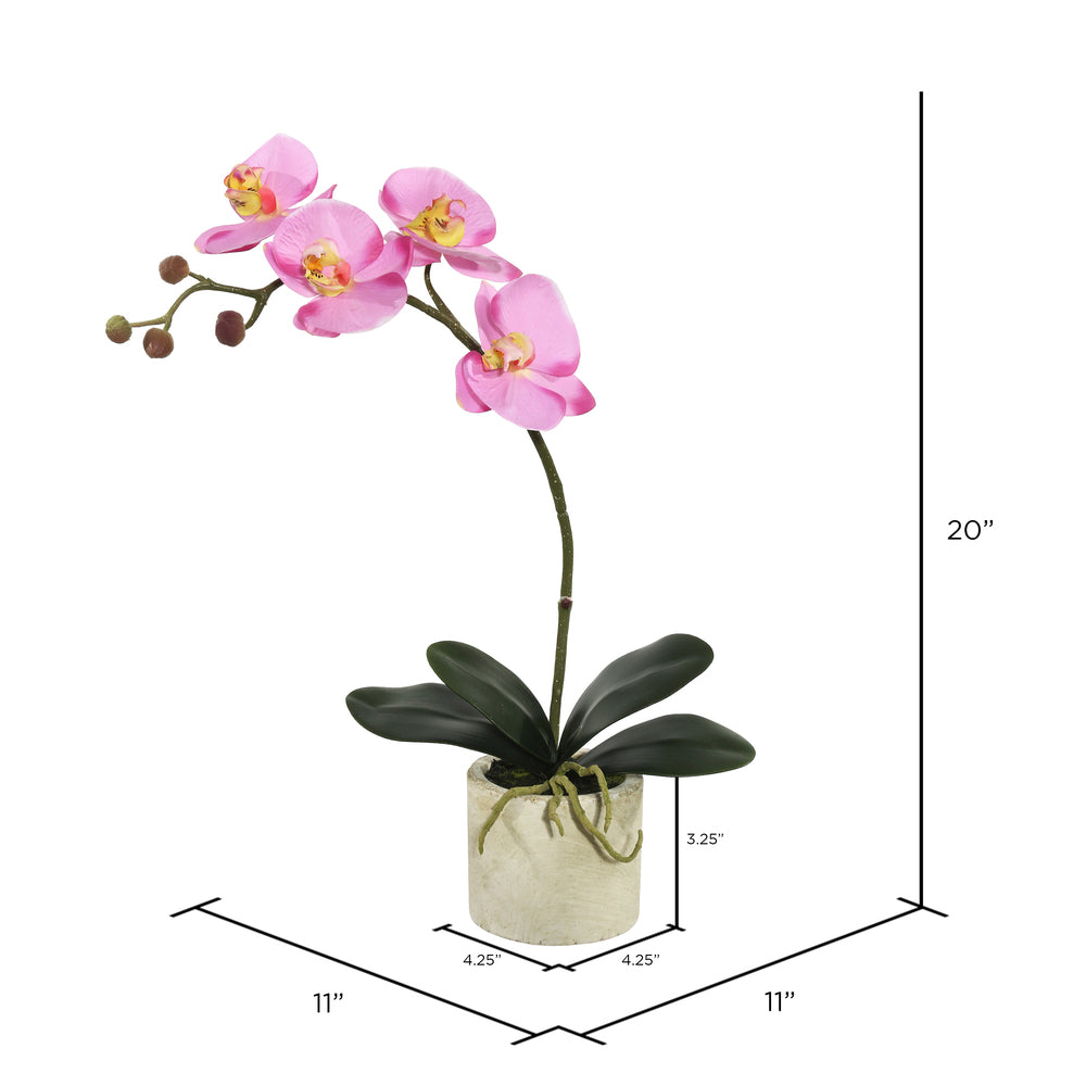 Vickerman 20" Artificial Lavender Orchid.