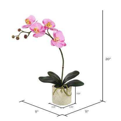 Vickerman 20" Artificial Lavender Orchid.
