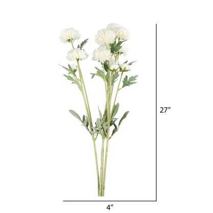 Vickerman 27" Artificial White Daisy Spray. There are 4 Sprays per pack.