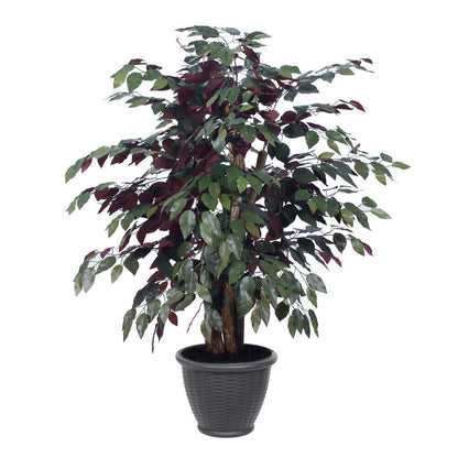 Vickerman 4' Artificial Capensia Extra Full Bush Gray Round Plastic Container.