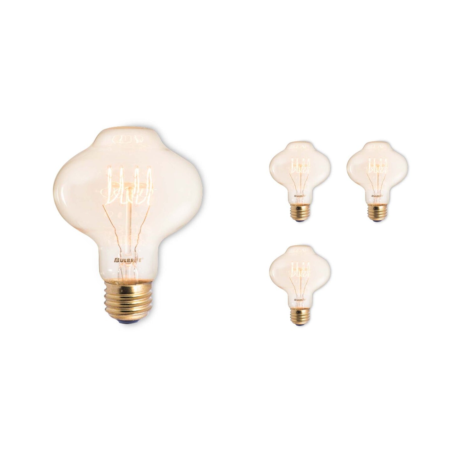 BULBRITE INCANDESCENT BT27 MEDIUM SCREW (E26) 40W DIMMABLE NOSTALGIC LIGHT BULB 2200K/AMBER 4PK (132521)