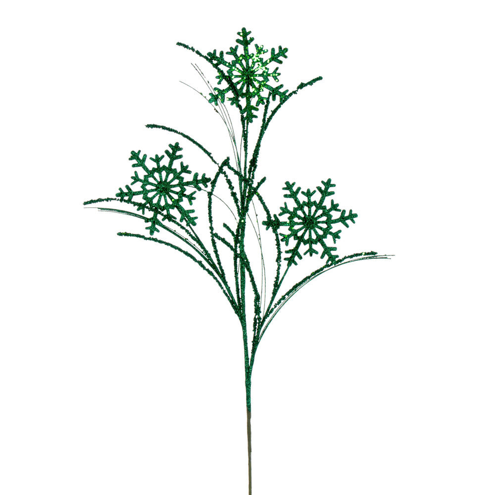 Vickerman 31" Seafoam Snowflake Glitter Spray 6 per bag.
