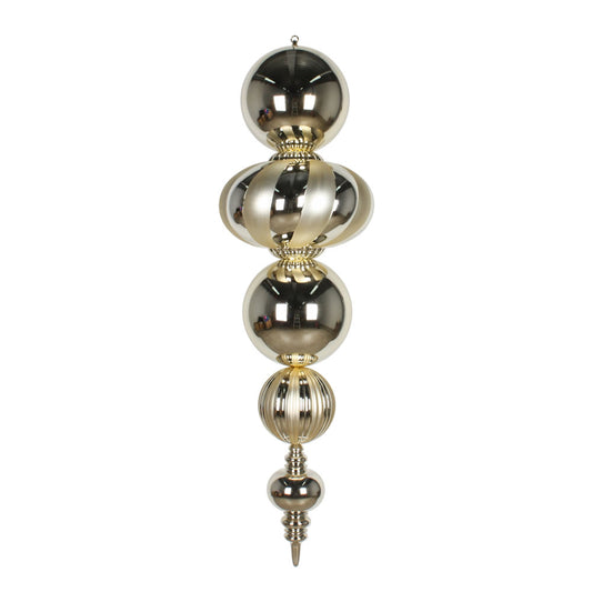 Vickerman 54" Champagne Shiny and Matte Finial Ornament