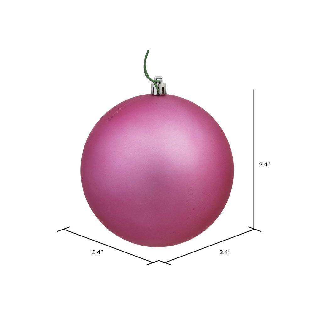 Vickerman 2.4" Mauve Matte Ball Ornament 24 per Bag