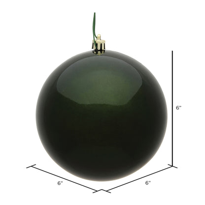 Vickerman 6" Moss Green Candy Ball Ornament 4 per Bag