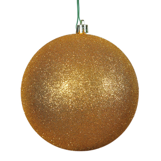 Vickerman 2.4" Antique Gold Glitter Ball Ornament 24/Bag