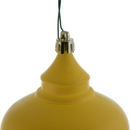 Vickerman 8" Yellow Matte Finial Ornament Pack of 3