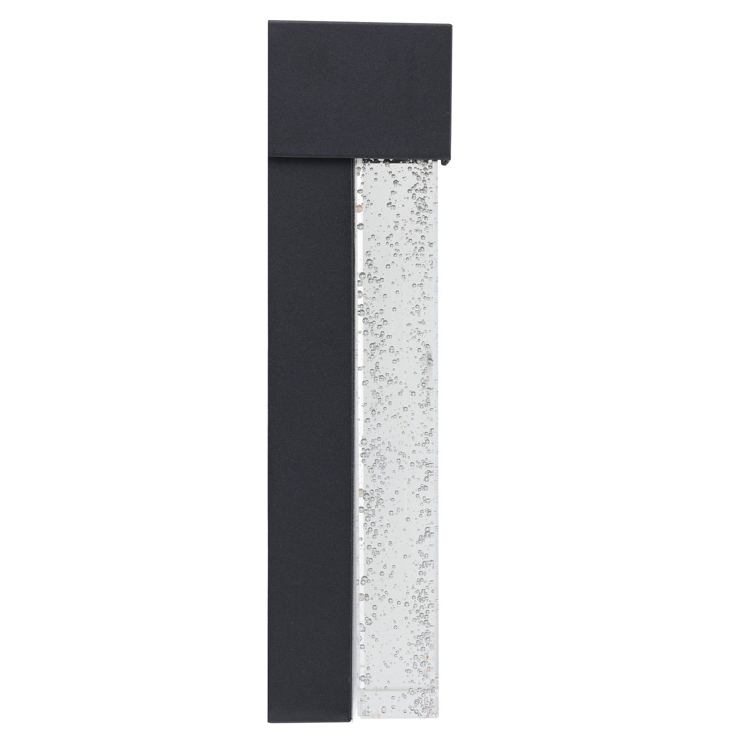 ASD Lighting LED Outdoor Wall Sconce 10" 10W CCT Selectable 3000/4000/5000K Dimmable Clear Seeded Glass, Black ETL