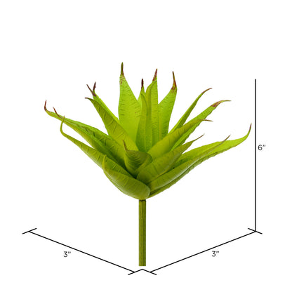 Vickerman 6" Artificial Green Aloe Pick Pack of 3