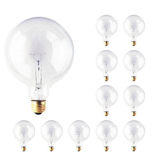 BULBRITE INCANDESCENT G40 MEDIUM SCREW (E26) 40W DIMMABLE LIGHT BULB 2700K/WARM WHITE 12PK (351040)