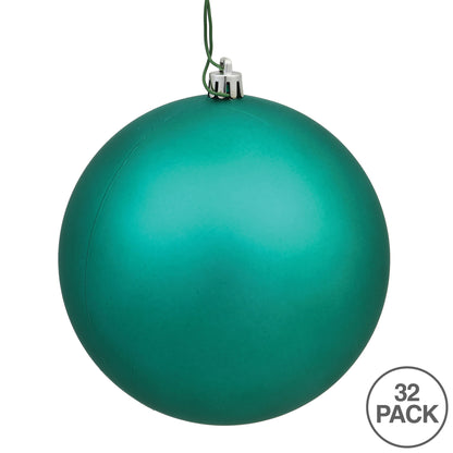 Vickerman 3" Teal Matte Ball Ornament 32 per box.