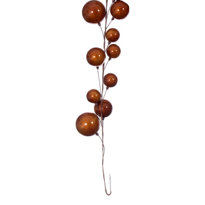 Vickerman 10' Copper Pearl Branch Ball Wire Garland.