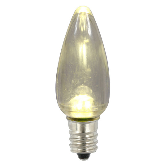 Vickerman C9 Transparent Plastic LED Warm White Dimmable Bulb package of 25 per bag