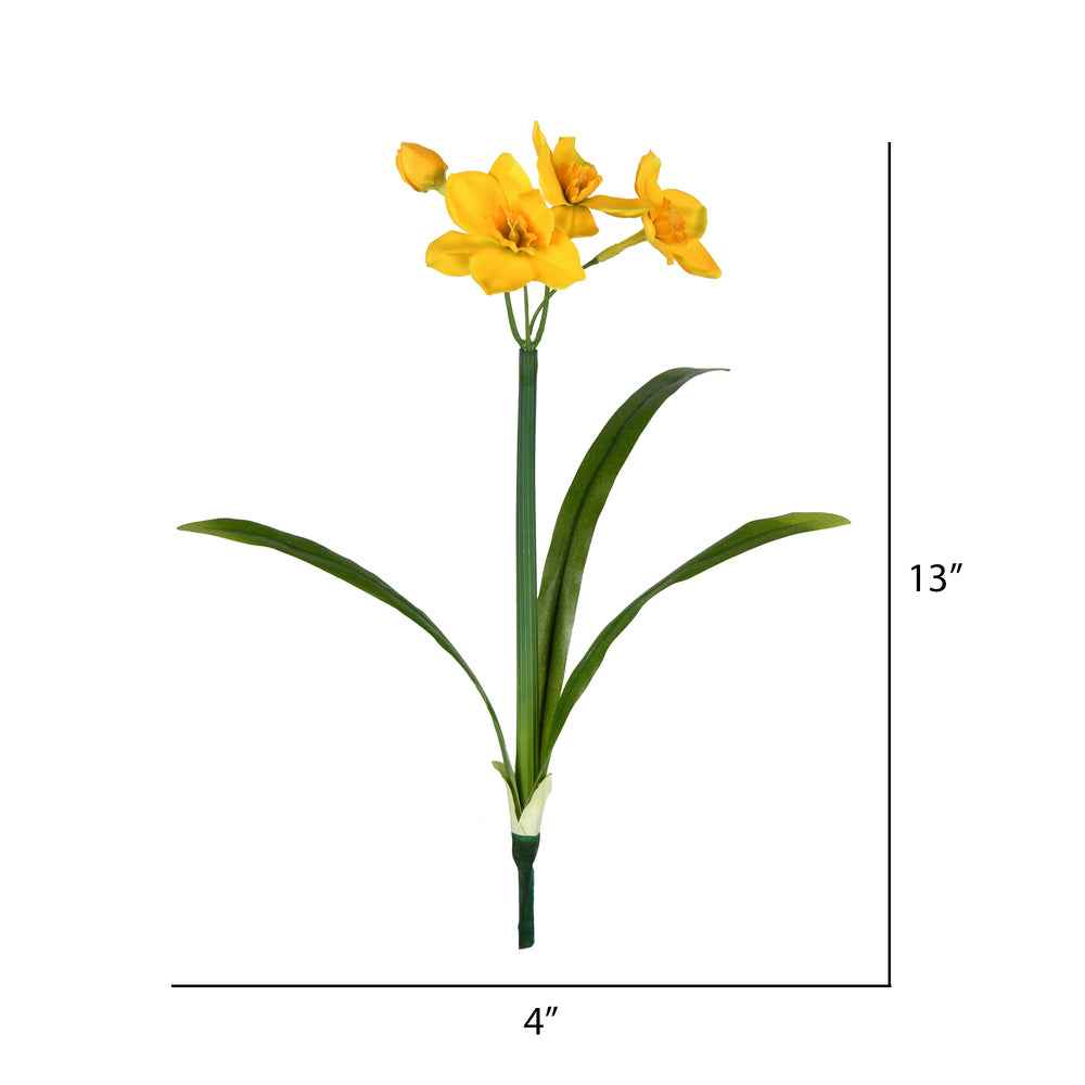 Vickerman 13‘’ Artificial Yellow Narcissus Spray. Includes 3 sprays per pack.