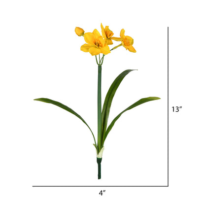 Vickerman 13‘’ Artificial Yellow Narcissus Spray. Includes 3 sprays per pack.