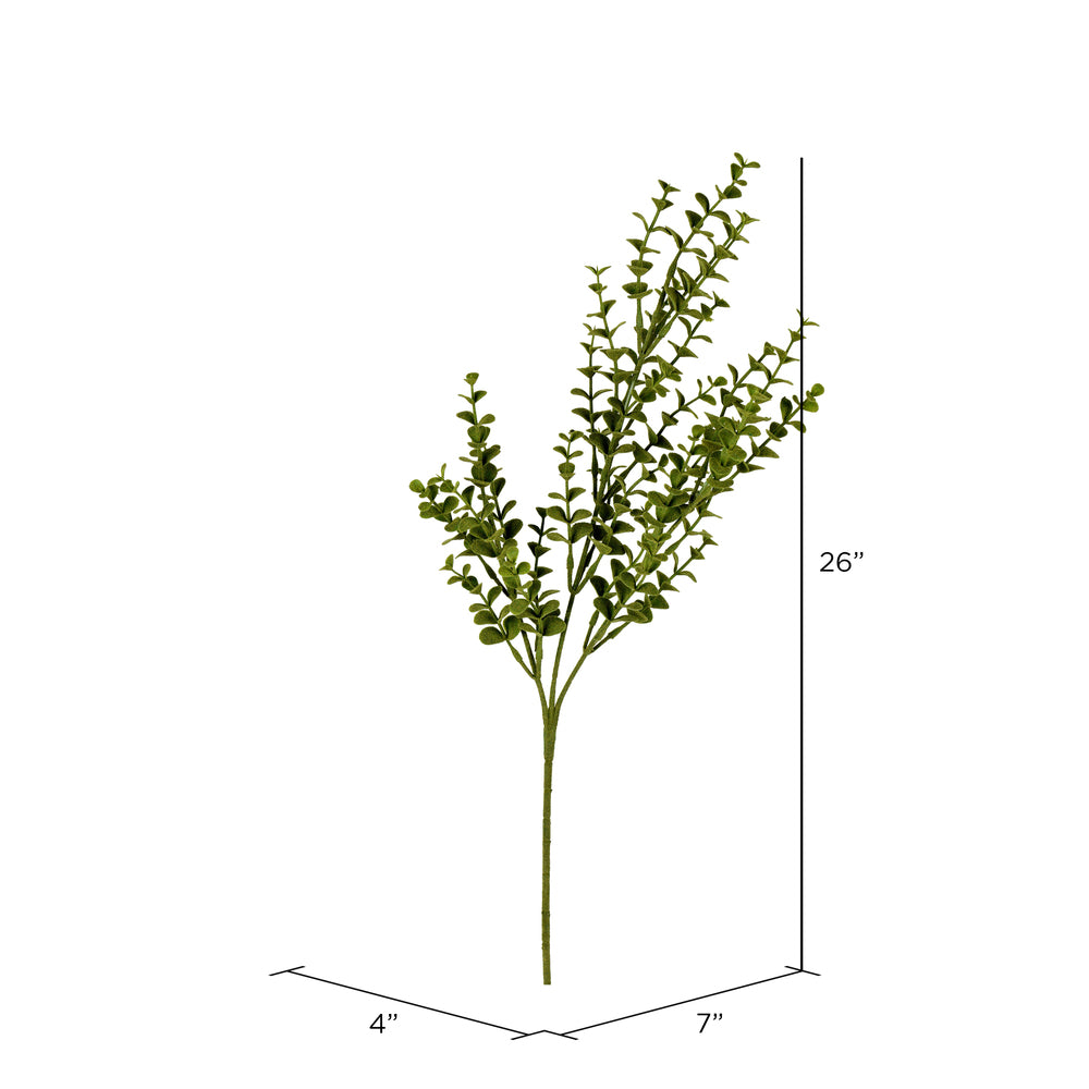 Vickerman 26" Artificial Green Eucalyptus Bush Set of 4